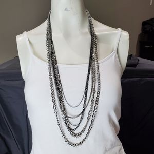 Y2K Multi chained layer necklace